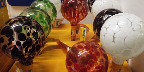 41 Aqua Deco Balls at Kershaw’s Garden Centre